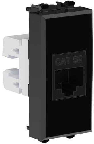 Розетка компьютерная модульная DKC Avanti 1-м. 1 мод. RJ45 5е черный квадрат картинка